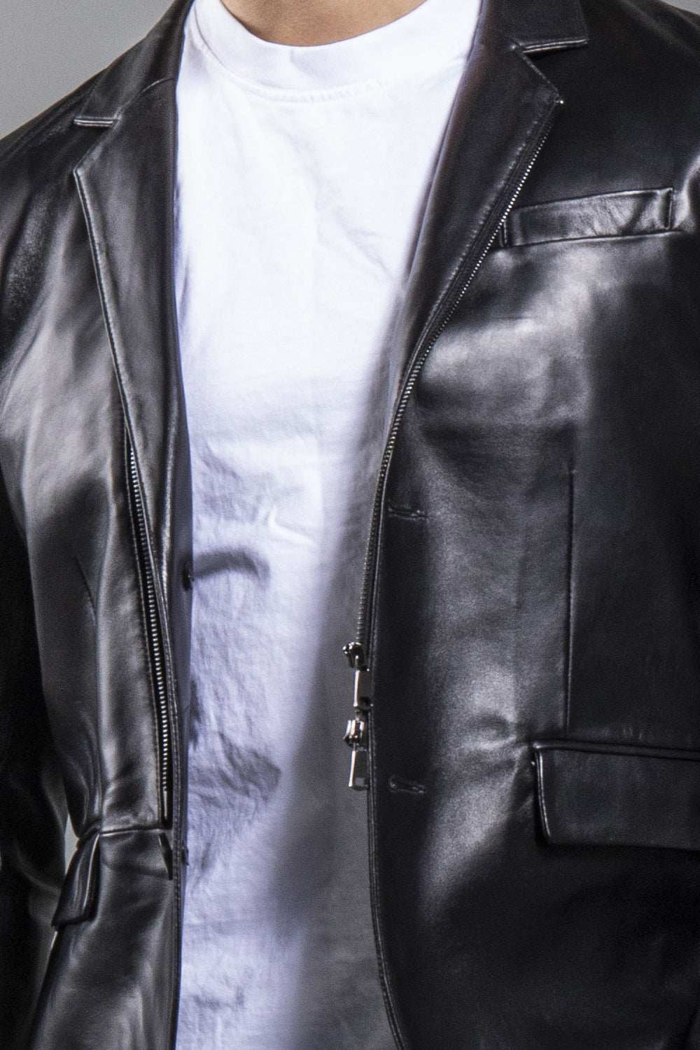 URBAN西裝拉鍊版皮外套