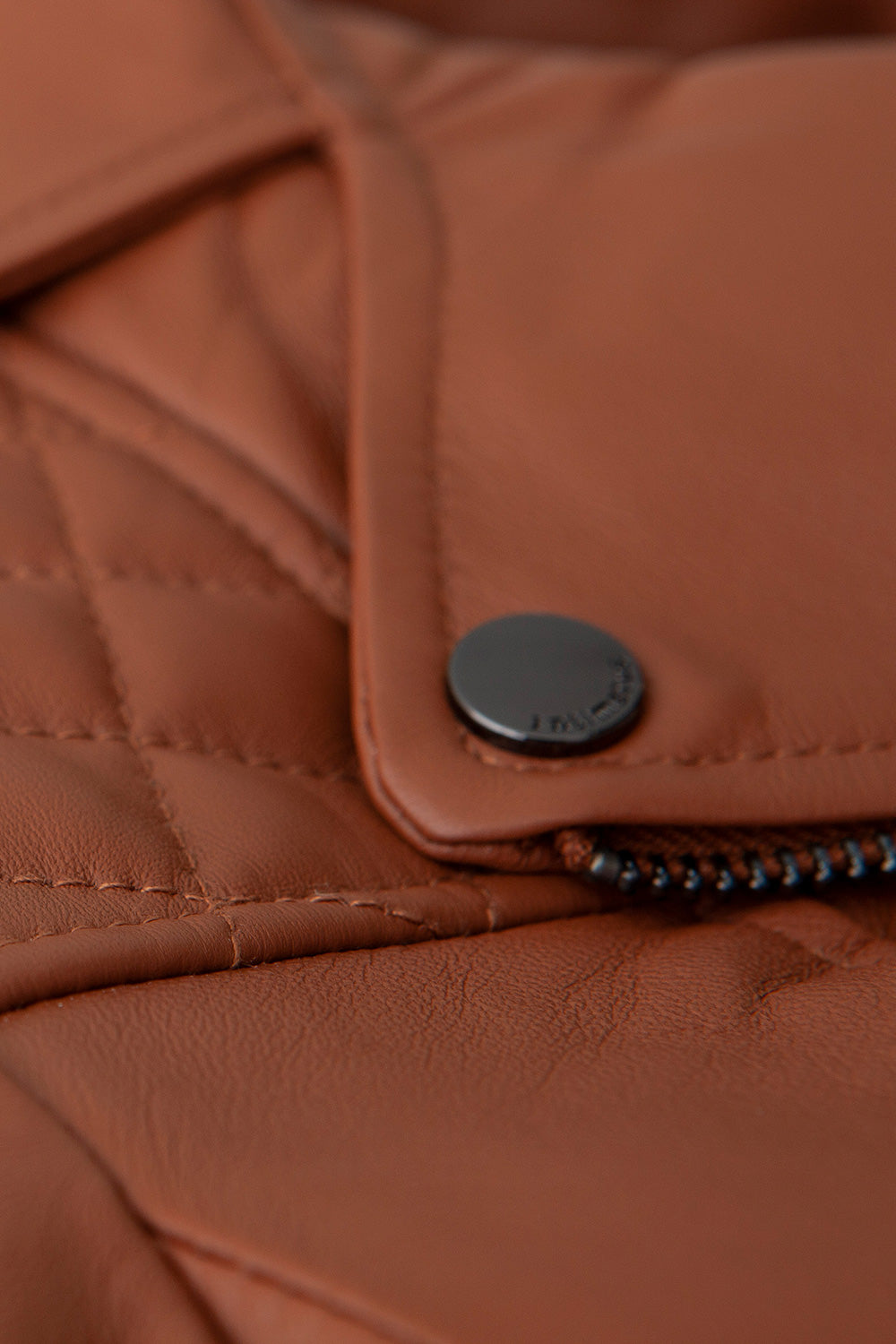 HERO可可色騎士肩紋皮外套