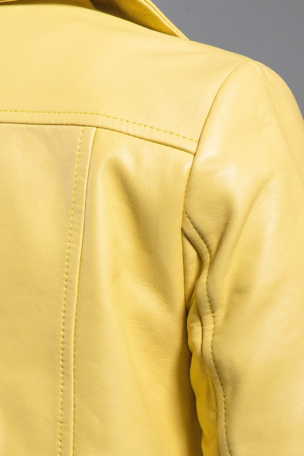 BLAZE亮黃色騎士風皮外套