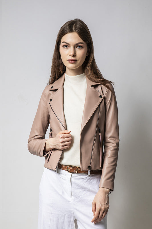 CARGO粉色騎士風皮外套